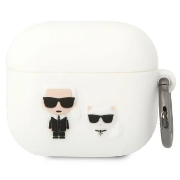 Karl Lagerfeld silikona maciņš AirPods 3 KLACA3SILKCW Balts