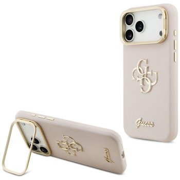 Guess Grained Big 4G & Stand Camera Phone Case Cover iPhone 17 Pro Max - Pink