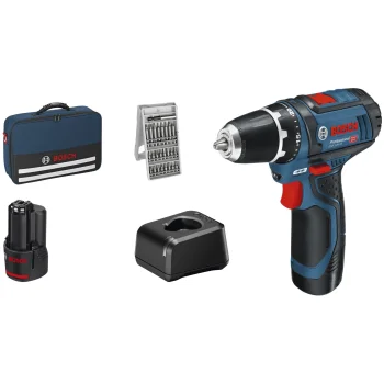 Аккумуляторная дрель-шуруповерт Bosch GSR 12V-15 Professional, 2x 2,0 Ач