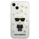 Karl Lagerfeld Flower Ikonik Karl vāciņš Apple iPhone 13 mini, caurspīdīgs