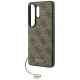 Guess 4G Classic Logo Charm MagSafe vāciņš priekš Samsung Galaxy S26 Ultra, brūns