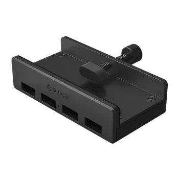Orico MH4PU USB-A 3.0 centrmezgls ar stiprinājumu, melns