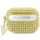 Чехол Guess для AirPods Pro Rhinestone Triangle, золотистый