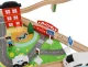 Bērnu Spēļu Rotaļu Koka Dzelzceļš Vilciena Sliežu Trase ar Vilcieniem, 88 elementi | Kid\'s Wooden Railway Train...