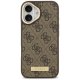 Guess 4G Logo Plate MagSafe maciņš iPhone 17 – brūns | Phone Case Cover