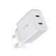 Сетевое зарядное устройство Tech-Protect C20W 2x USB-C PD 20W, белое