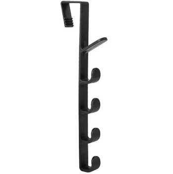 Durvju pakaramais ar 5 āķiem, bez urbšanas, Melns | Door Hanger with Hooks