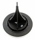 Garden solar lamp with 8 LEDs, set of 4, black and inox