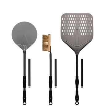 Alfa Forni Medium 3-Piece Pizza Peel Set, 30 cm, Anthracite