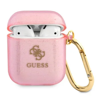 Guess GUA2UCG4GP Glitter Collection AirPods 1/2 maciņš, Rozā