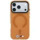 Чехол BMW M IML Frosted Metal Logo MagSafe для iPhone 17 / 18 Pro Max, оранжевый