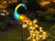 Solar Garden Light Peacock, LED, Warm Light, 110 cm