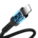 BWOO BZ48 Lightning uz 3.5mm AUX audio adapteris, Melns