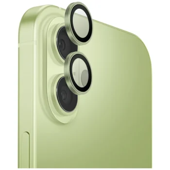 Uniq Optix alumīnija kameras lēcu aizsargs iPhone 17 ar uzlikšanas aplikatoru – zaļš | Camera Protector