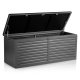 Plonos Garden Storage Box 390L Outdoor Deck Box for Cushions, Black-Grey