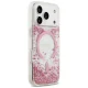 Чехол Guess Resin Bottom Glitter MagSafe для iPhone 17 Pro, Розовый