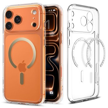 Spigen Ultra Hybrid MagSafe vāciņš iPhone 17 Pro - Caurspīdīgs zelta | Phone Case Cover Transparent Gold