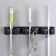 Wall-mounted Hanger House Cleaning Tool (mop, broom) Holder / Garden Tool Storage / Garage Organizer, Black