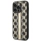 Karl Lagerfeld Case for iPhone 14 Pro Max, Monogram Stripe, Brown
