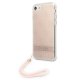 Guess iPhone SE 2022 / SE 2020 / 7 / 8 Case 4G Print Strap Pink