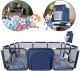 Lielā bērnu rotaļu manēža / laukums / sausais baseins 235x129cm, Zils | Safety Children\'s Playpen