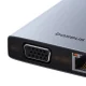 Centrmezgls 13in1 Baseus PortalJoy USB-C ar HDMI+DP+VGA+C+USB+PD+RJ45+SD/TF+3.5mm (pelēks) | Hub to (grey)