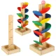 Wooden Educational Toy Marble Run Tree Montessori
