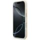 Чехол Guess для iPhone 17 Pro Grained Strass Logo MagSafe, бежевый