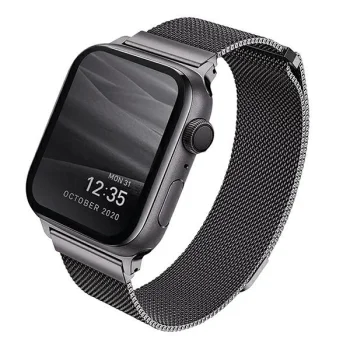 UNIQ pasek Dante Apple Watch Series 4/5/6/7/8/SE/SE2 42/44/45mm Stainless Steel graphite