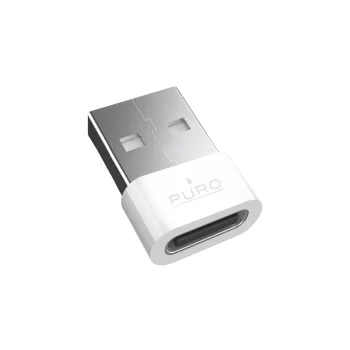 Puro USB-A uz USB-C adapteris, balts