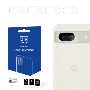 Google Pixel 8A 5G Aizmugurējās Kameras Aizsargstikls, 4 gab. | 3MK Lens Protection Back Camera Tempered Glass...