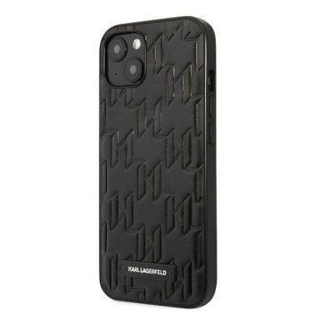 Karl Lagerfeld Monogram Plaque vāciņš iPhone 13 mini, melns