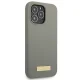 Guess Silicone Logo Plate MagSafe vāciņš iPhone 13 / 13 Pro, pelēks
