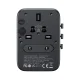 Joyroom JR-TCW01 Travel Wall Charger 17W ( EU / US / UK / JP / AU / CN ), Black | Адаптер Розетка