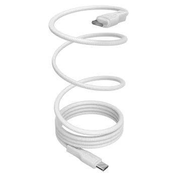 Магнитный кабель Puro USB-C на USB-C 60W, 1 м, белый