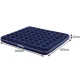 Bestway 67004 divvietīgs piepūšamais matracis 203x183x22 cm, tumši zils