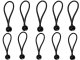 Elastīgas Gumijas Tentu un Baneru Nostiprināšanai, 10 Gab. | Elastic Bungee Cords for Tarpaulin Fixing, Banner...