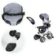 Ecotoys JM-066-9L Tricycle with Swivel Seat and Canopy, Grey