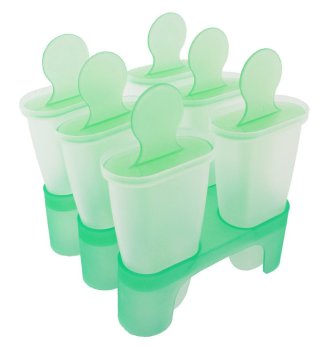 Ice Cream Mold Set with Sticks, 6 pcs, Multicolor, Plastic