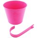 Balkona puķu pods ar rokturi 16 cm, rozā