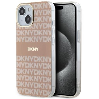 DKNY iPhone 15 Plus / 14 Plus vāciņš IML Mono & Stripe MagSafe, rozā