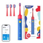 Soniskā zobu birste, elektriskā bērnu zobu suka ar uzgaļu komplektu Bitvae BVK7S (zila) | Kids Sonic Toothbrush with App and Tips