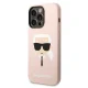 Karl Lagerfeld Silicone Karl Head vāciņš iPhone 14 Pro Max - Rozā