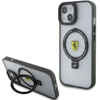 Ferrari iPhone 15 Plus / 14 Plus vāciņš Ring Stand 2023 MagSafe, melns