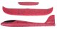 Hand Throwing Foam Airplane Glider 47x49 cm, Red