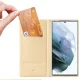 Чехол-книжка Dux Ducis Skin Pro для Samsung Galaxy S22 Ultra, золотой