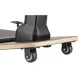 Maclean MC-872 ergonomisks biroja krēsls ar pretnoguruma paklājiņu, melns