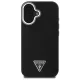 Guess iPhone 16 Plus vāciņš Grained Triangle MagSafe, melns