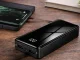 Ārējais akumulators (Power Bank) 20 000 mAh, 4x USB, 2x LED lukturis, melns