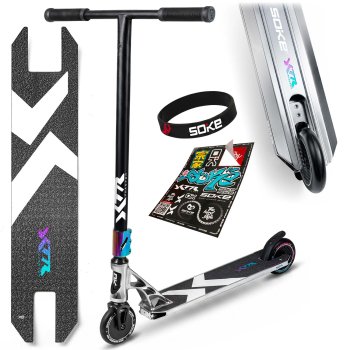 Soke Xtr Stunt Scooter, Silver/Black
